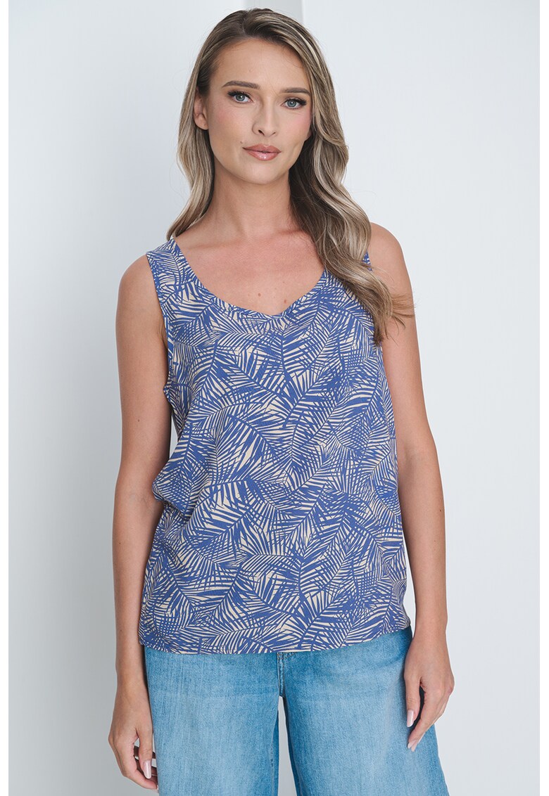 Top cu decolteu rotund Onlnova - Albastru lavanda