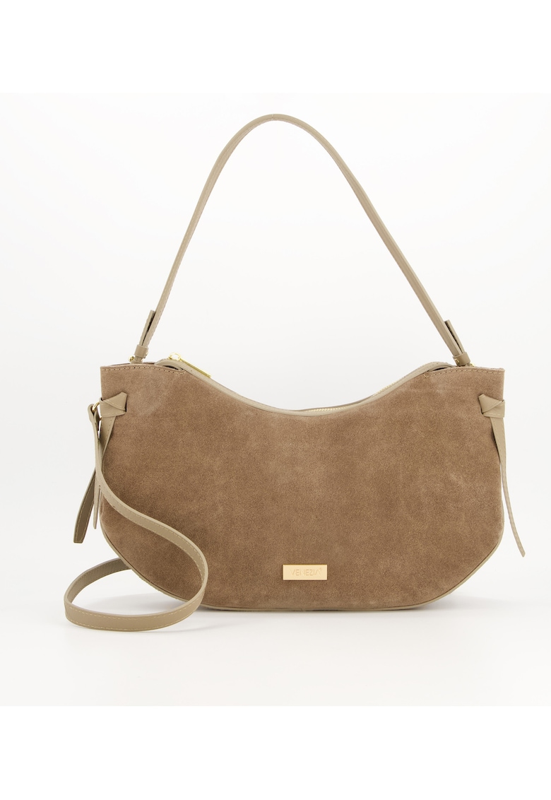 Geanta dama  model Messenger - piele intoarsa - 23x42x6 - - curea