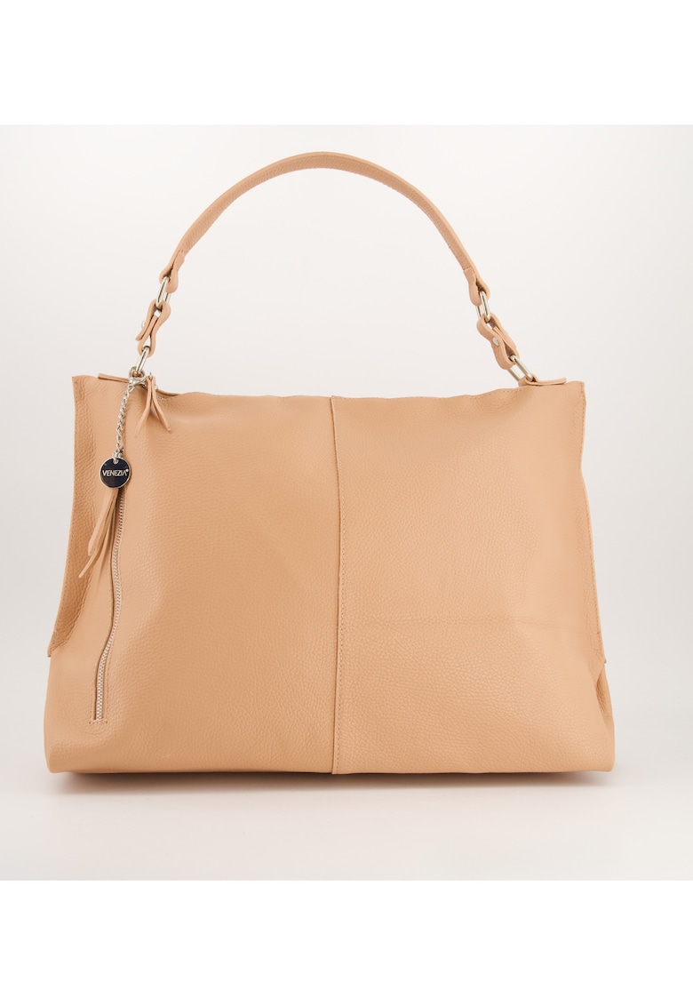 Geanta de umar -  piele naturala - roz - 33x53x15cm - 3 buzunare interioare - 1 buzunar exterior