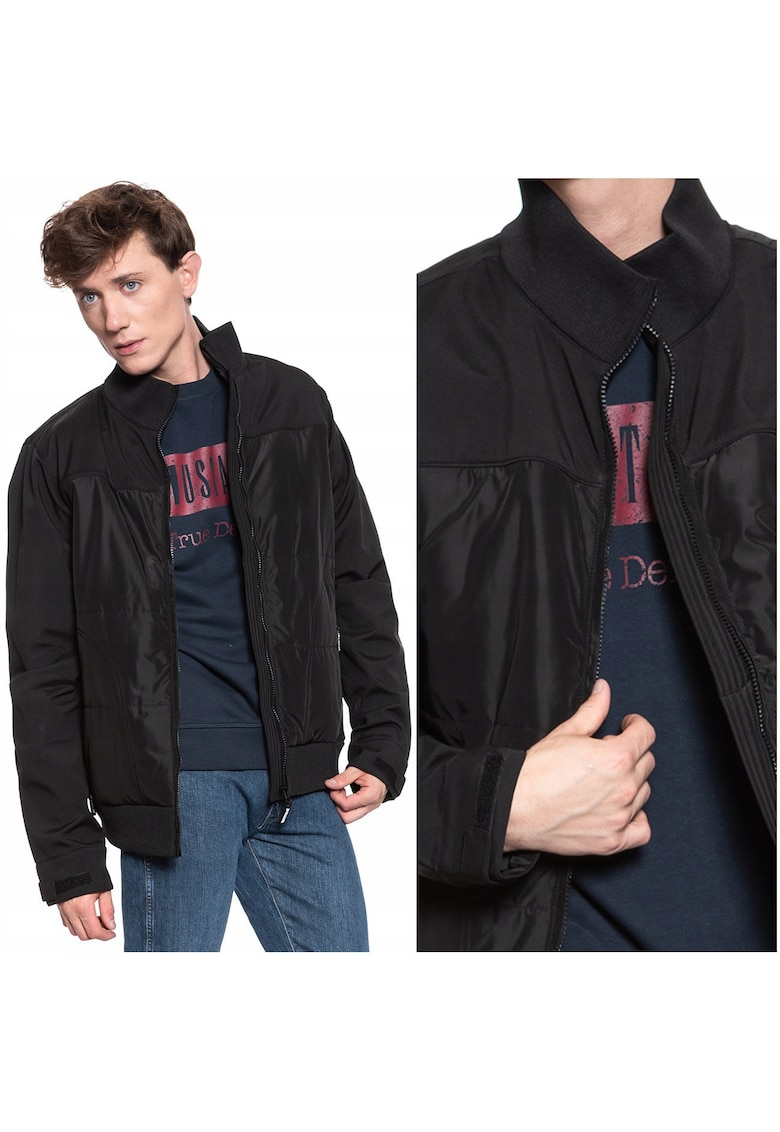 Jacheta De Tranzitie -  Daniel Sc Mix-Match - Croiala Regulara - Fermoar - Negru - 2 Buzunare - M Intl - Negru