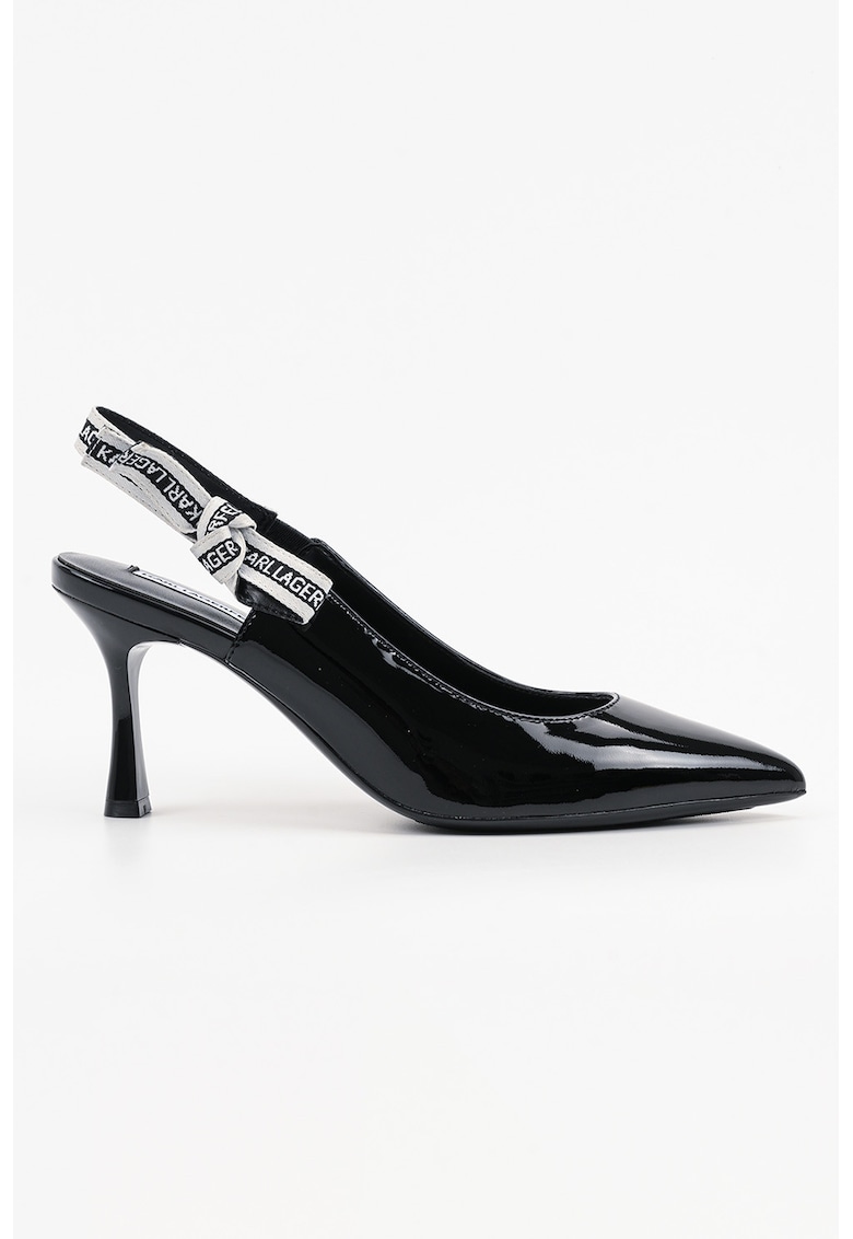Pantofi slingback din piele cu toc stiletto Pantofi slingback din piele cu toc stiletto
