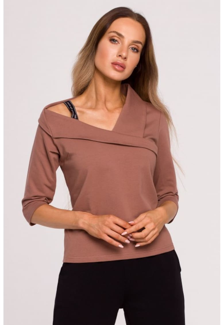 Bluza cu decolteu asimetric -