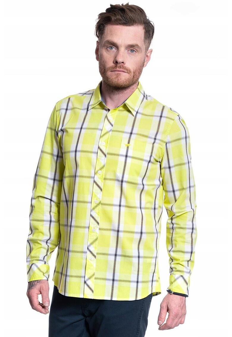 Camasa Barbati - Casper Kc B-Check - Compozitie Material: 100% Bumbac - Croi: Regular Fit - Inchidere: Nasturi - Numar De Buzunare: 1 - M Intl - Multicolor