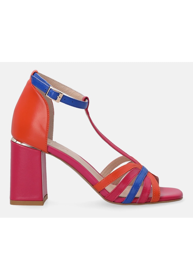 SANDALE Din Piele Model Tricolor SANDALE Din Piele Model Tricolor