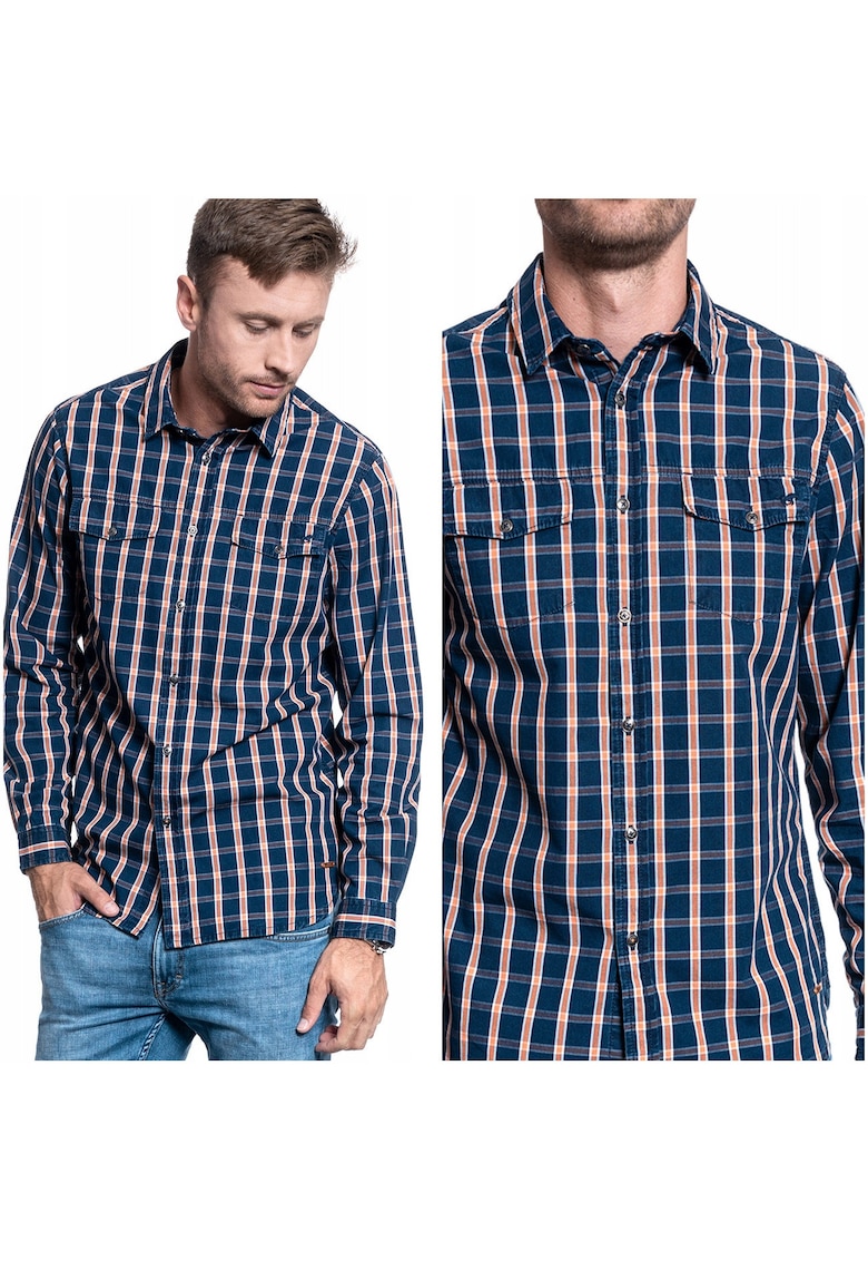 Camasa Barbati - Clemens Kc Check - Croi: Regular Fit - Inchidere: Nasturi - Compozitie Material: 100% Bumbac - Numar Buzunare: 2 - M Intl - Multicolor