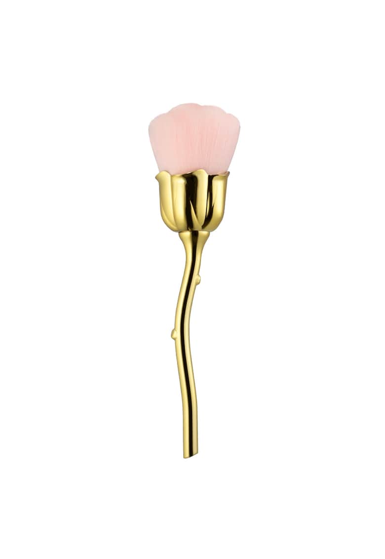 Pensula machiaj - Rose Glam - Aplicare pudra - Roz/Auriu