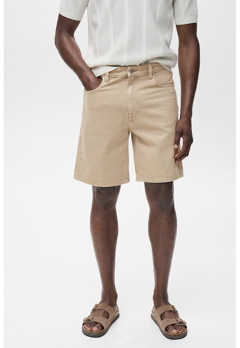 Bermude din denim cu croiala dreapta