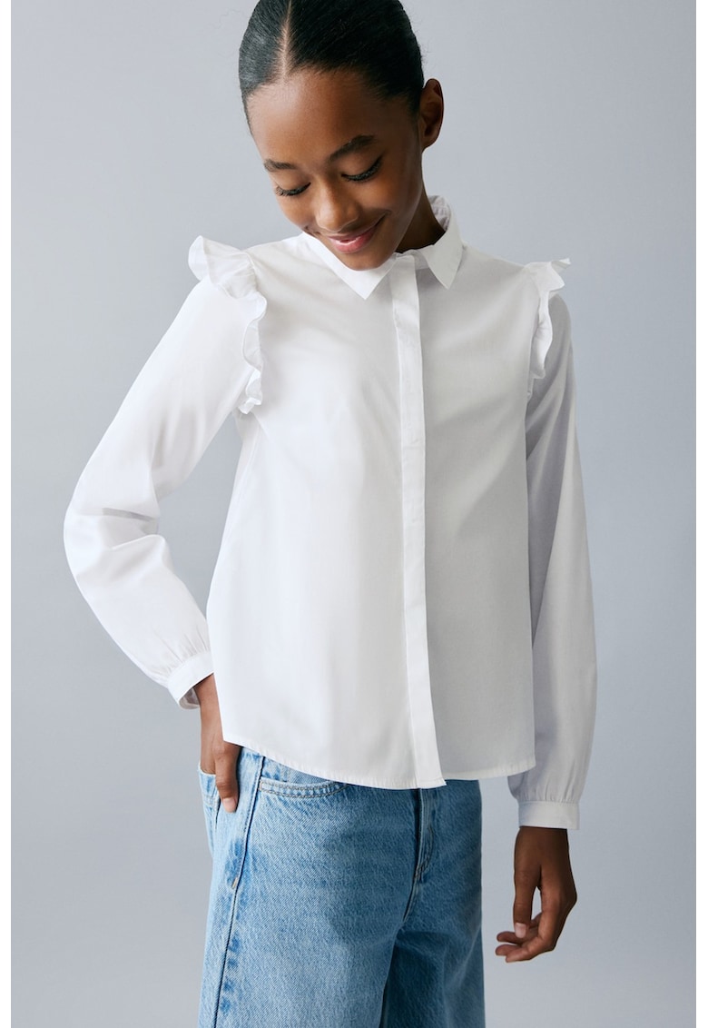 Camasa din bumbac cu volane