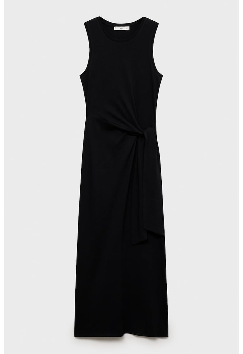 Rochie cu croiala dreapta si detaliu nod