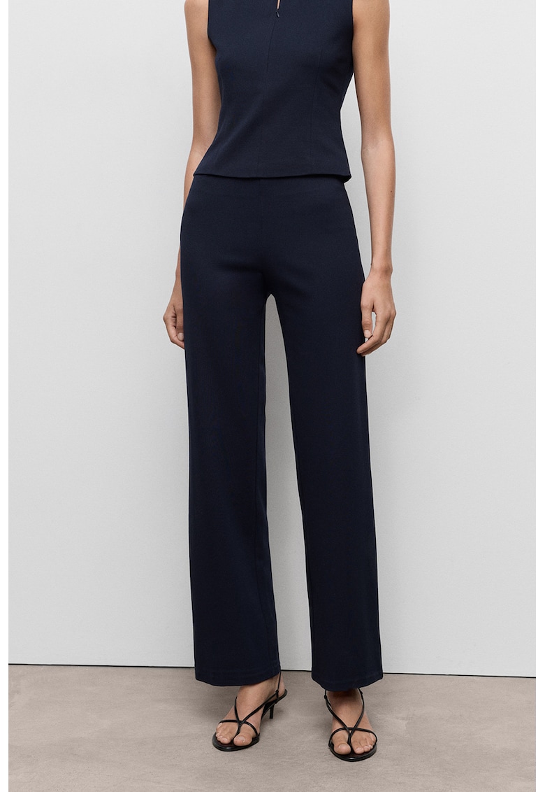 Pantaloni slim fit cu talie medie - Albastru ultramarin