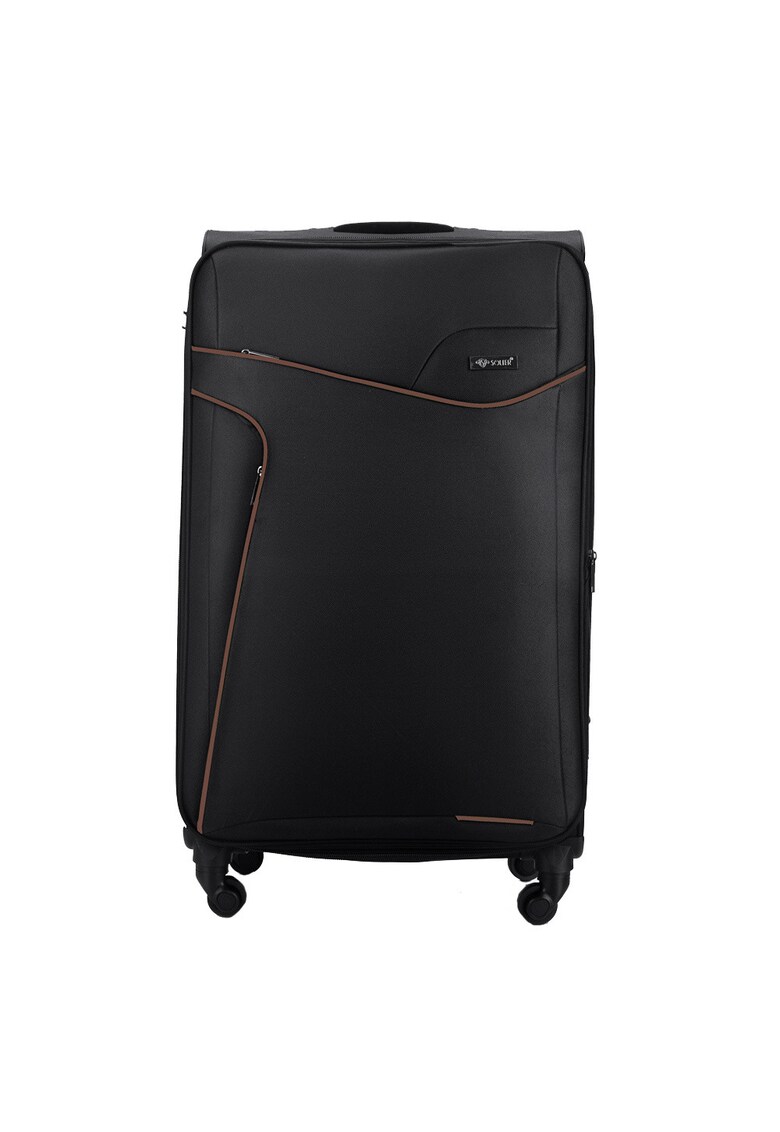 Valiza de voiaj textila medie M 23""  STL1651 negru-maro