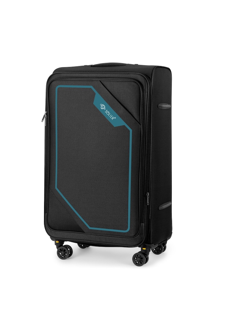 Troler textil mediu M 23""  SOFTFLEX 2240 negru-verde