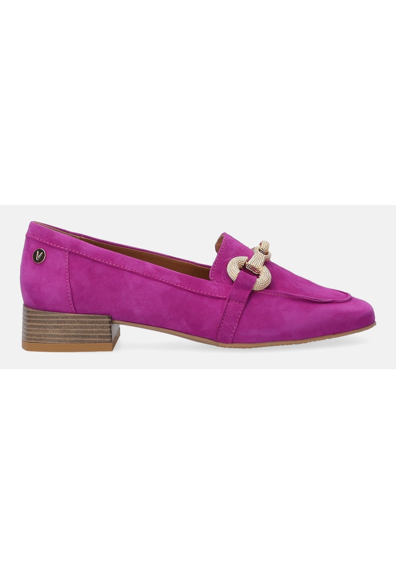 Pantofi loafer fucsia din piele intoarsa Pantofi loafer fucsia din piele intoarsa