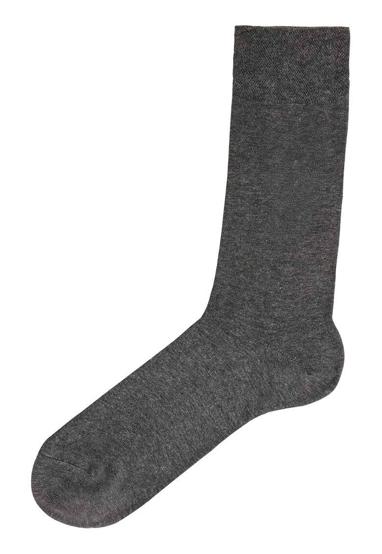 Sosete lungi cu model uni - Gri inchis melange