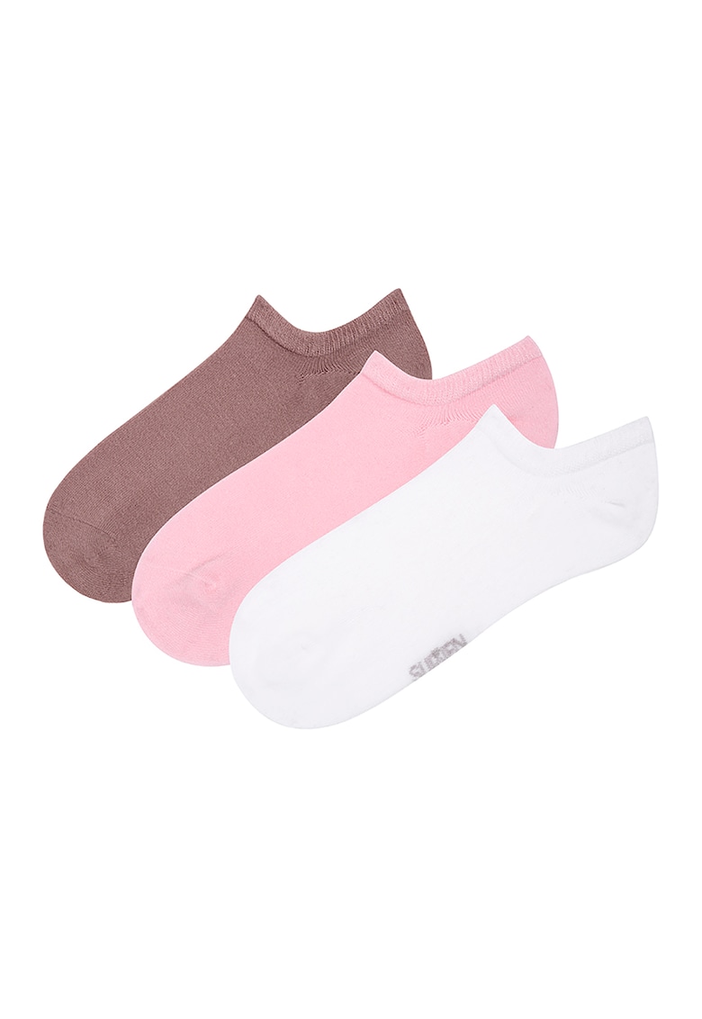 Suwen Set de sosete foarte scurte uni - 3 perechi