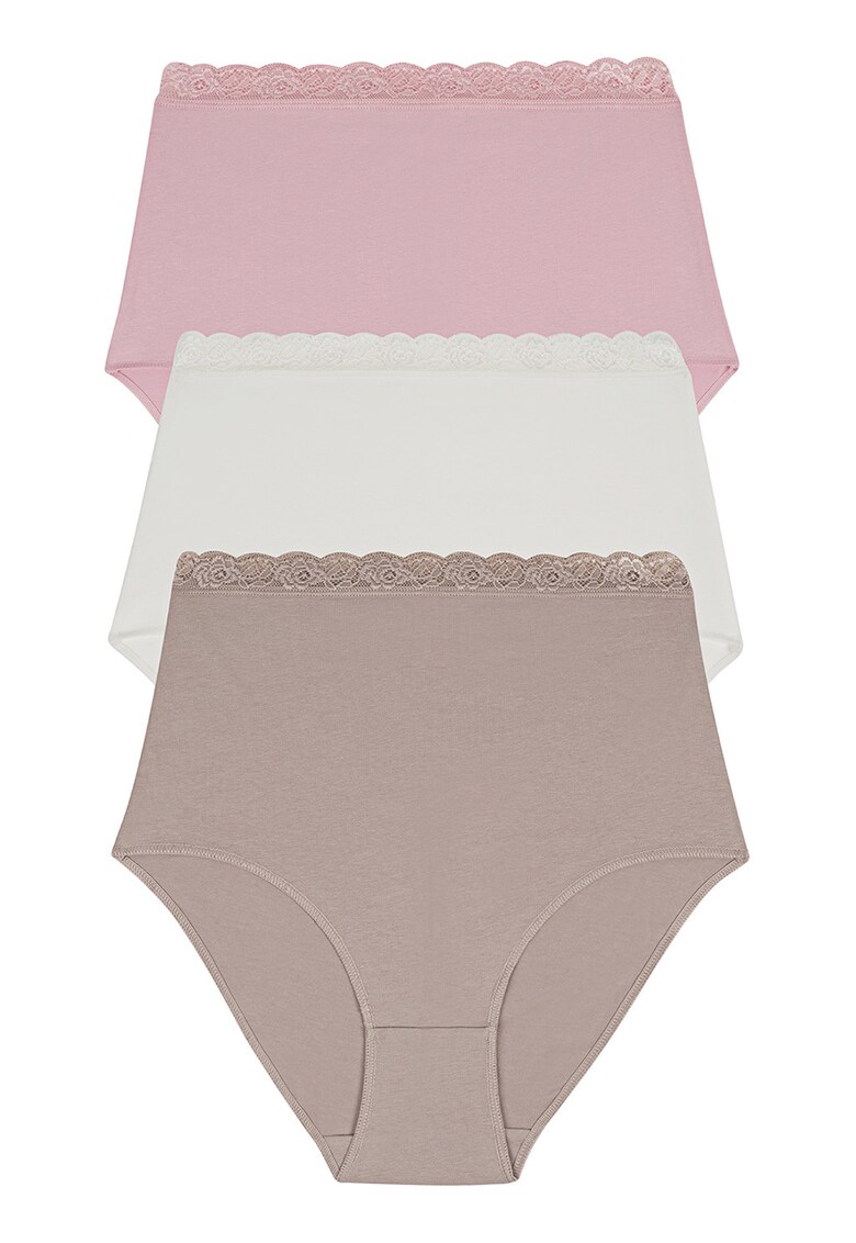 Set de chiloti cu talie inalta - 3 perechi