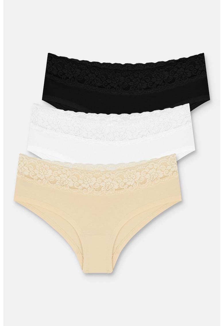 Chiloti hipster cu dantela