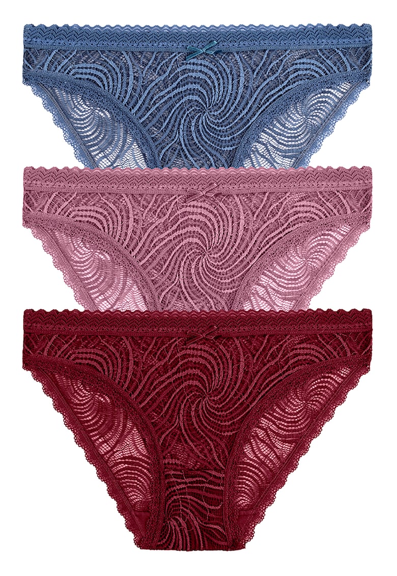 Set de chiloti cu dantela - 3 perechi