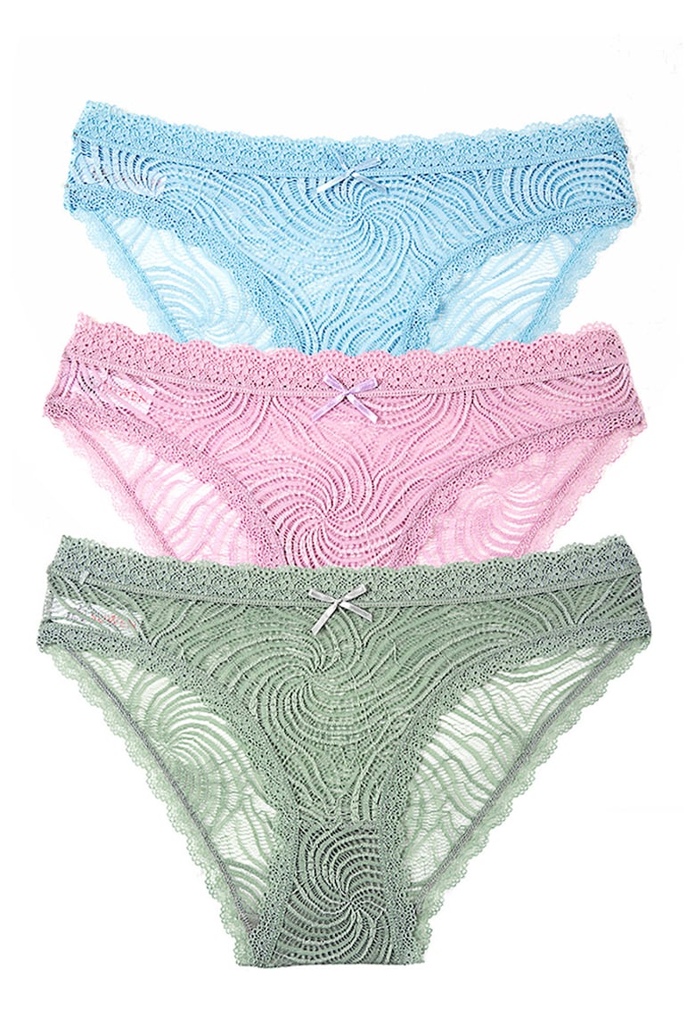 Set de chiloti cu dantela - 3 perechi