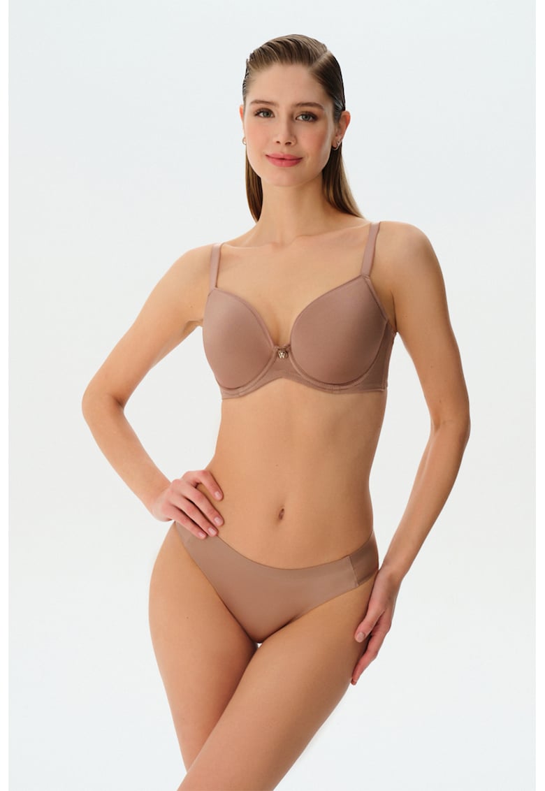 Chiloti cu model uni - fara cusaturi - Maro deschis