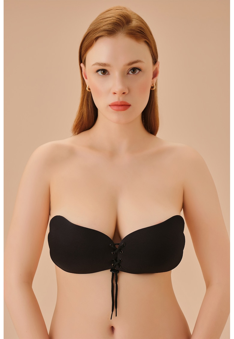 Sutien adeziv fara bretele - Negru