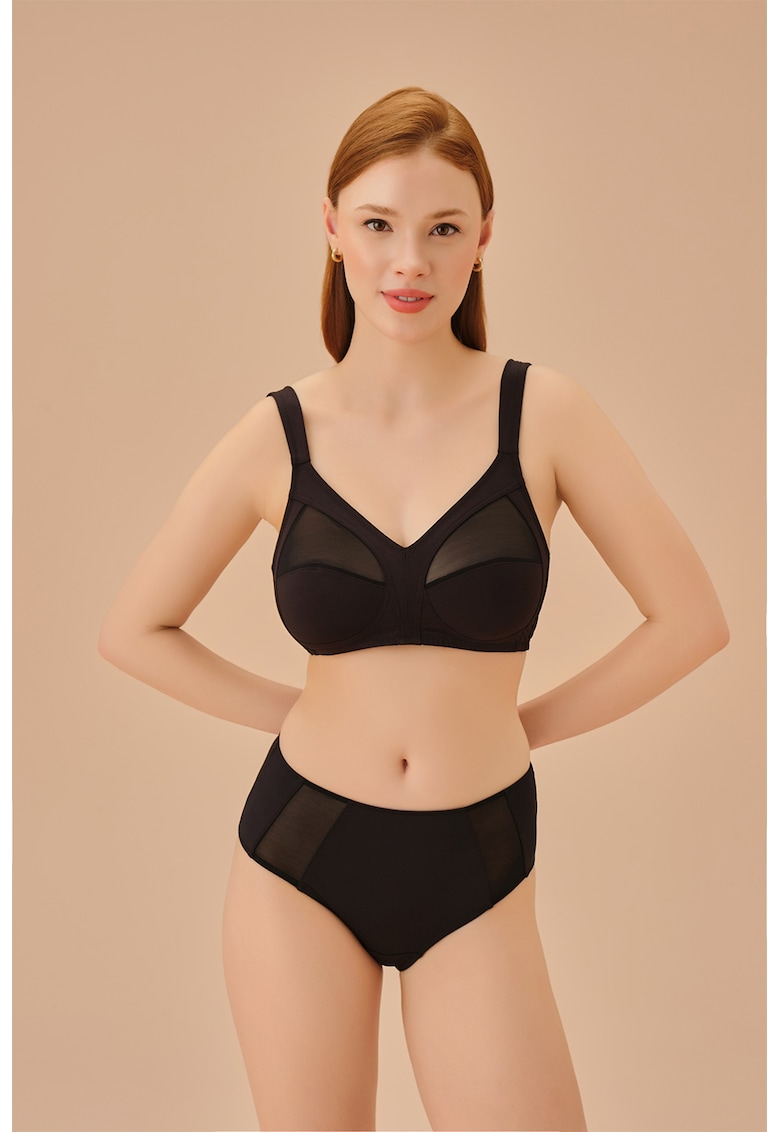 Chiloti hipster cu insertii din plasa