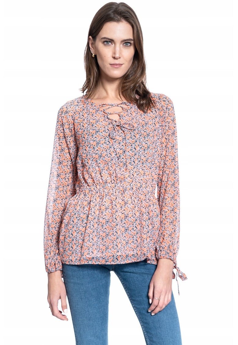 Bluza Dama - Emma V Millefleurs - Croi Normal - Lejera - Legare - Maneci Lungi - S Intl - Multicolor