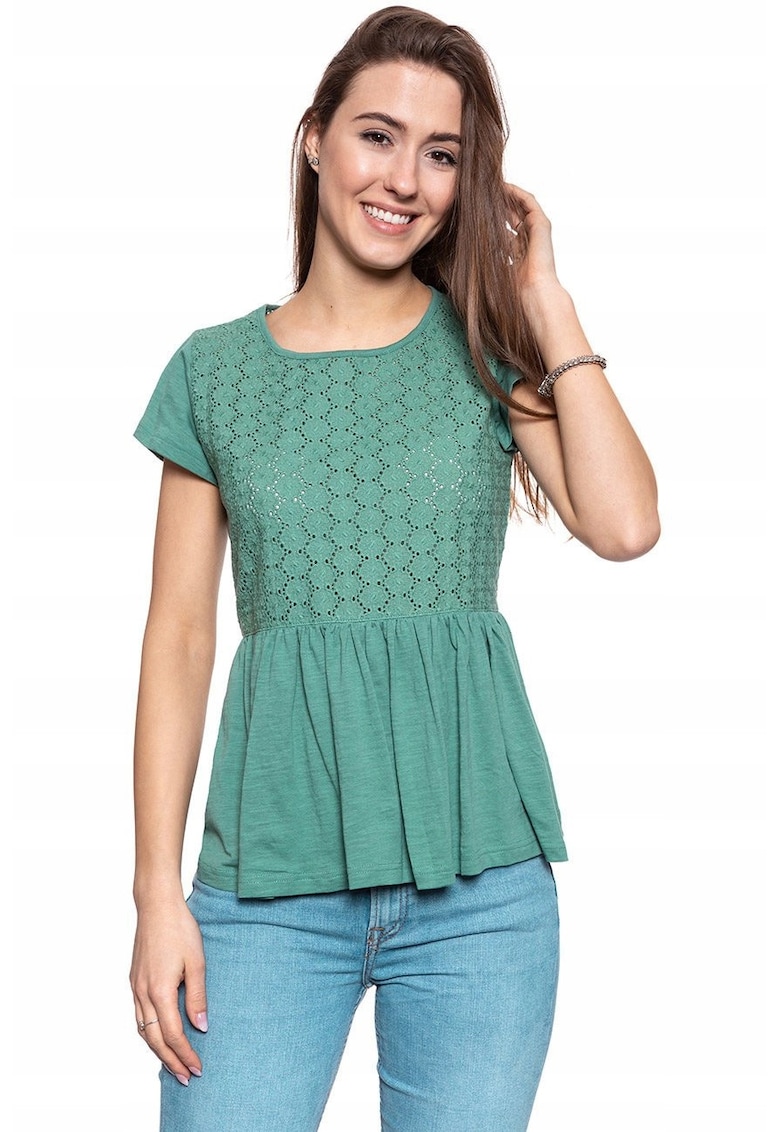Bluza Dama - Alice C Crosetat - Croiala Normala - Fara Inchidere - 100% Bumbac - Fara Buzunare - Marime S - Verde