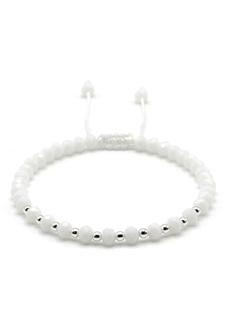 Bratara cu bile din Argint 925 si cristale Albe - barbat Bratara cu bile din Argint 925 si cristale Albe - barbat