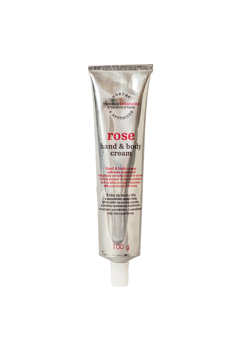 Crema maini si corp naturala cu ulei esential de Trandafir - 100 g - Fara parabeni si siliconi - pentru piele uscata si sensibila