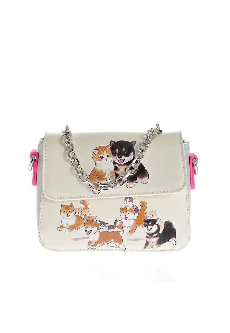 Geanta mini cu pisici si bareta roz - Paris