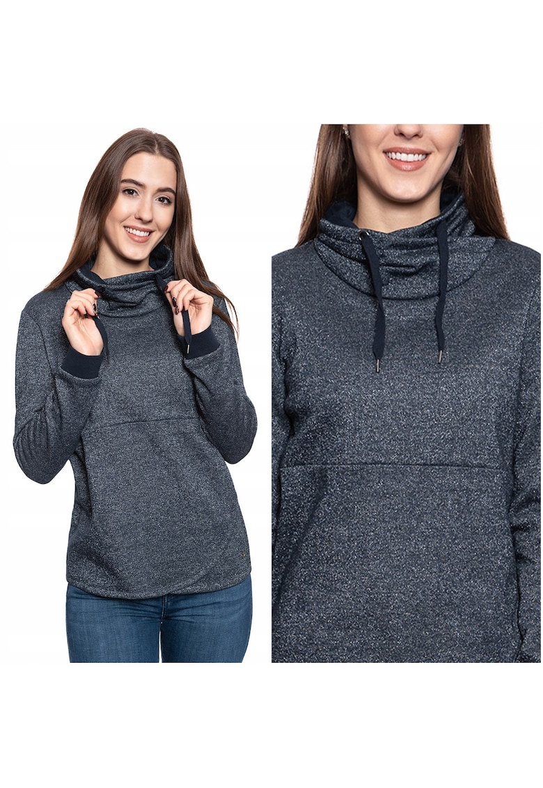 Bluza Dama - Bella W Glitter - Croi Normal - Fara Inchidere - 100% Bumbac - Maneci Lungi - S Intl - Albastru