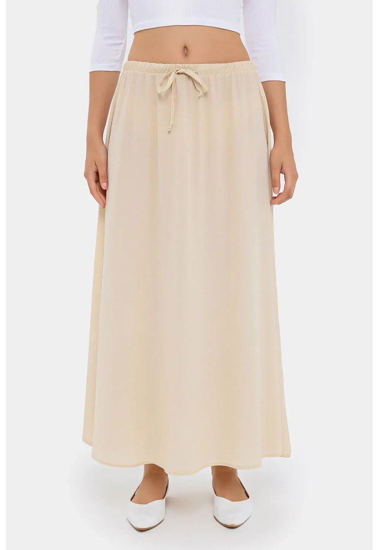 Fusta maxi dama poliester - bej