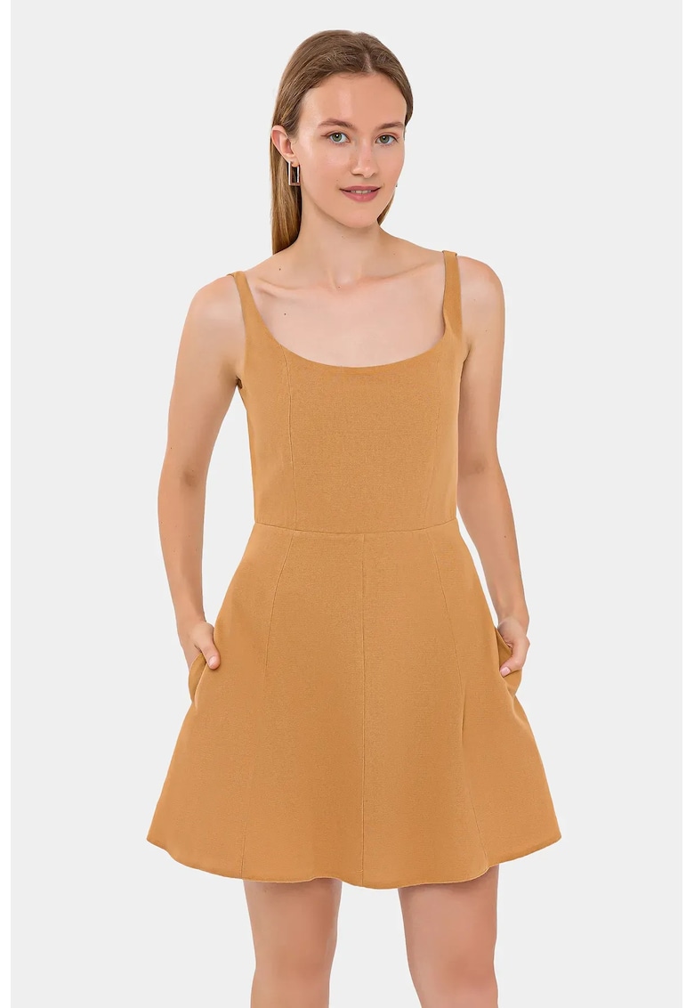 Rochie mini - Bumbac/In - Maro