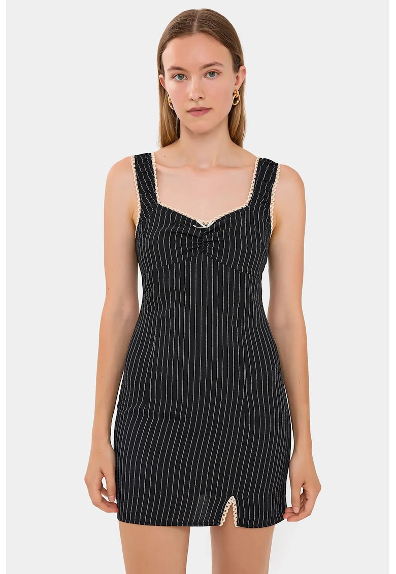 Rochie mini - Poliester - Negru