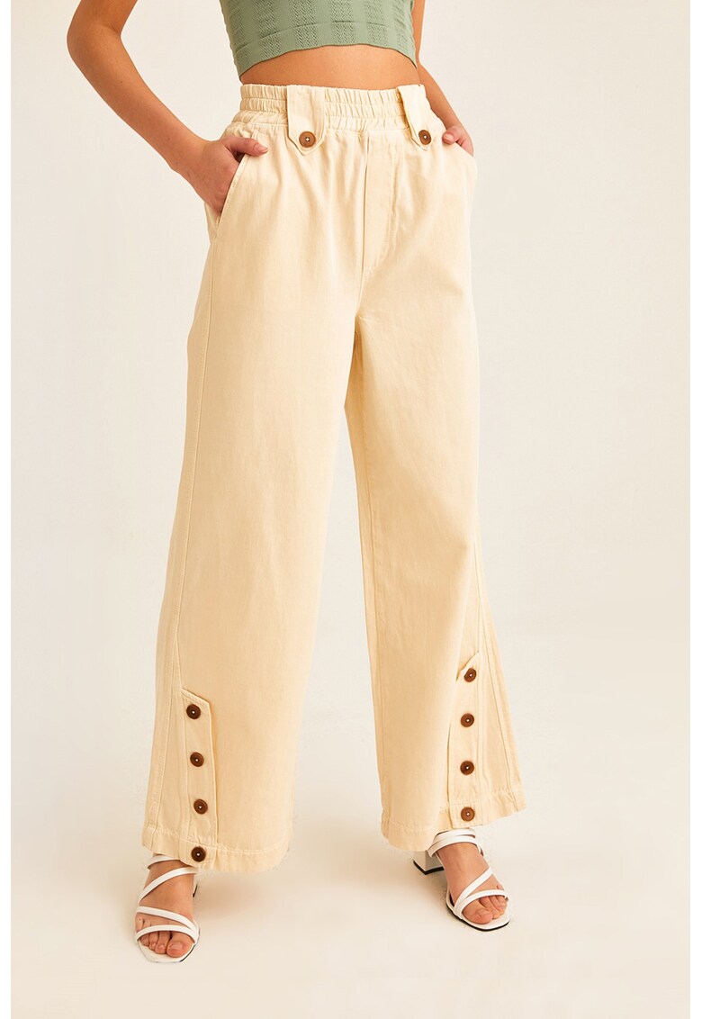 Pantaloni cu croiala ampla - Bej