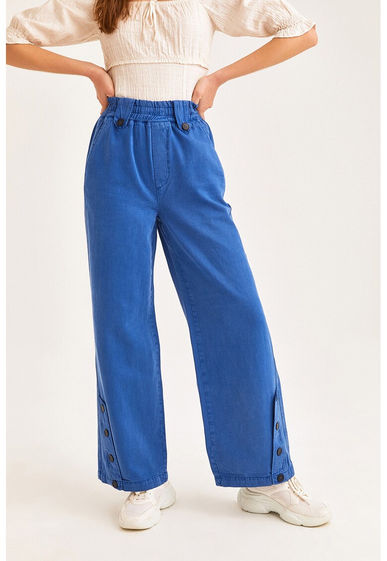 Pantaloni cu croiala ampla - Albastru royal