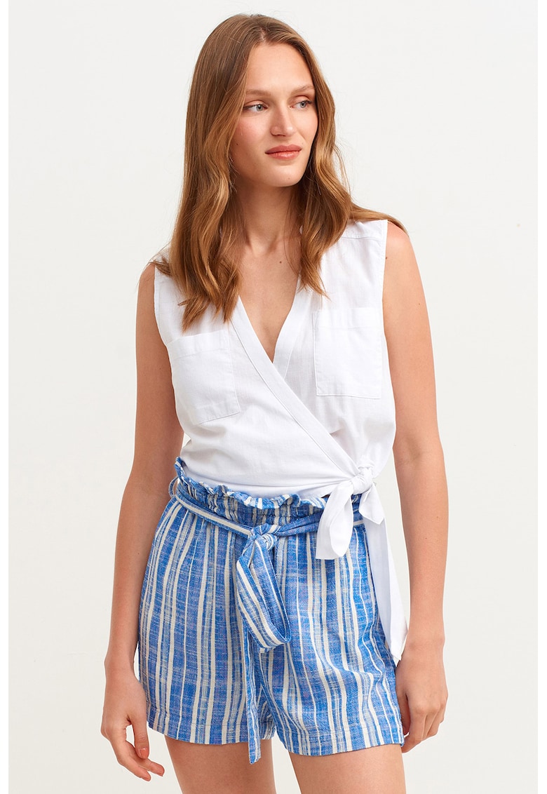 Camasa fara maneci cu decolteu in V