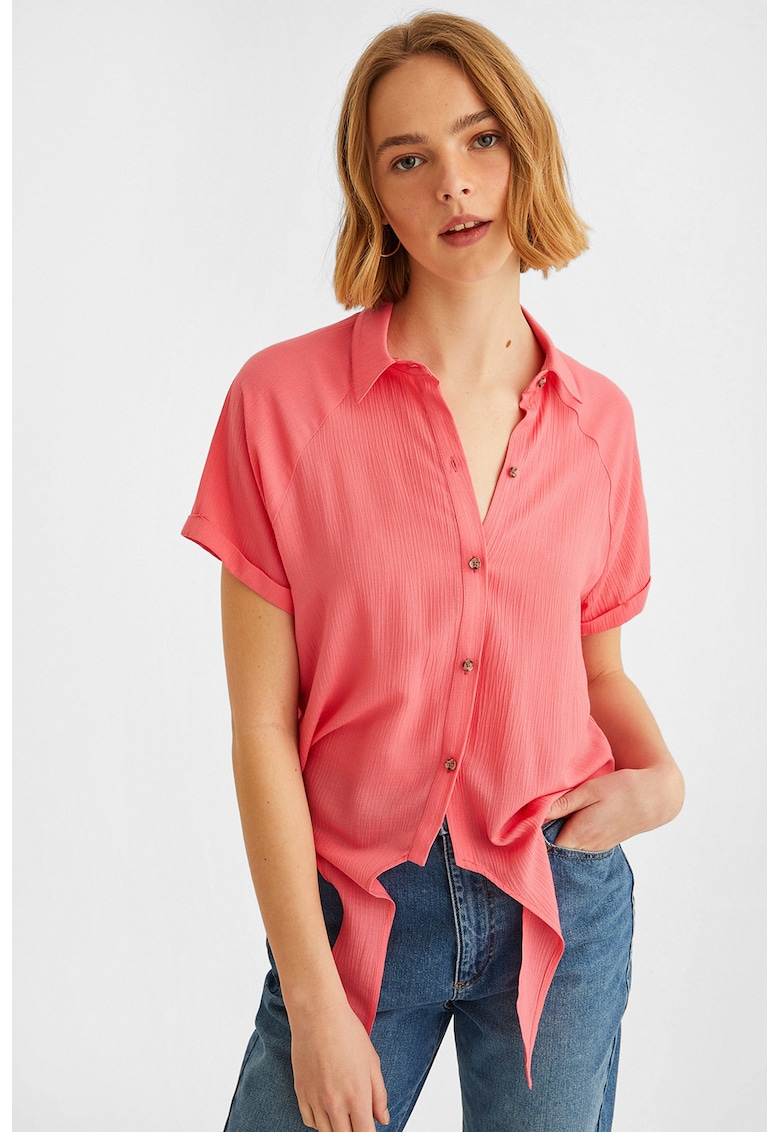 Camasa uni cu maneci raglan - Rosu