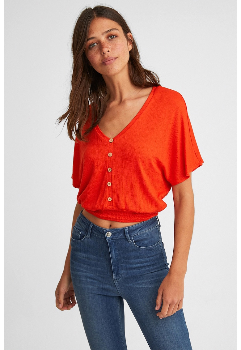 Bluza crop lejera - Caramiziu