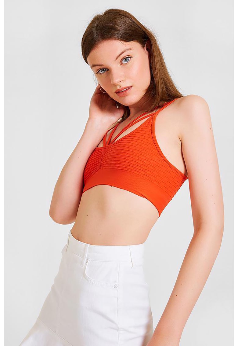 Bustiera cambrata cu model texturat