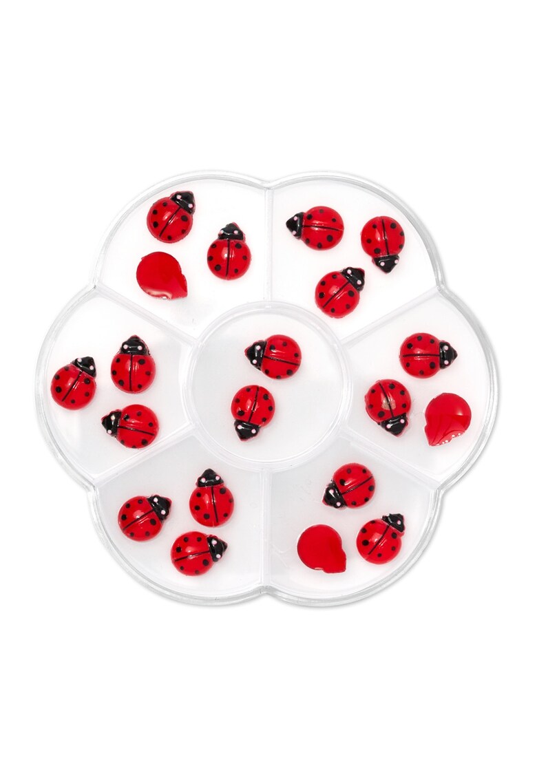 Set decor 3D pentru unghii . 20buc - Ladybug