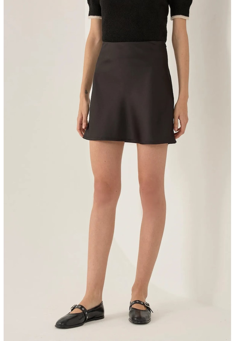 Fusta mini dama poliester/elastan - negru