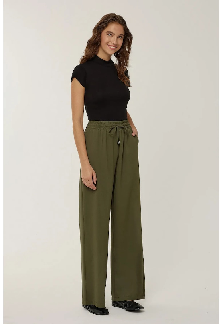 Pantaloni dama cu talie elastica