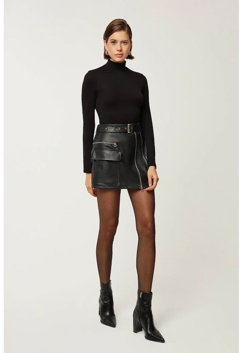 Fusta mini dama - Negru - Negru