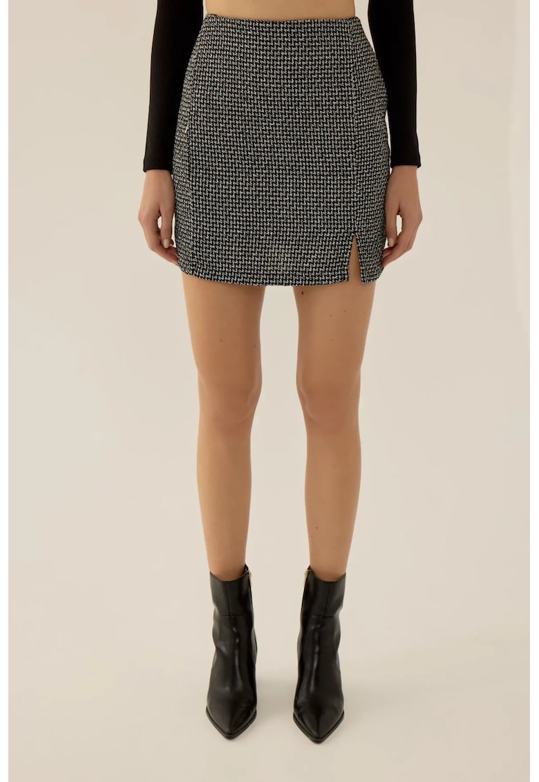 Fusta mini dama bumbac/poliester/acril - negru