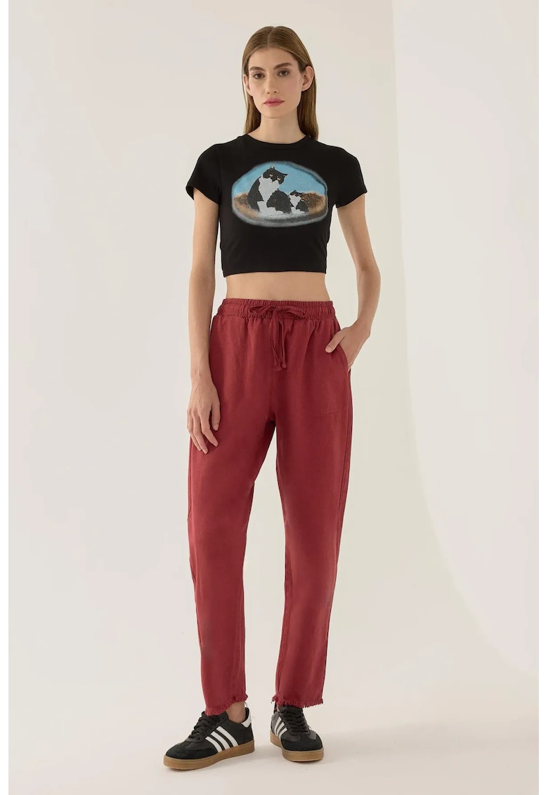 Pantaloni sport dama rosu - Rosu
