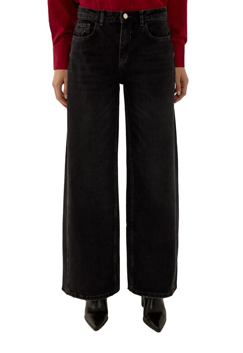 Blugi dama bumbac - croi larg - negru