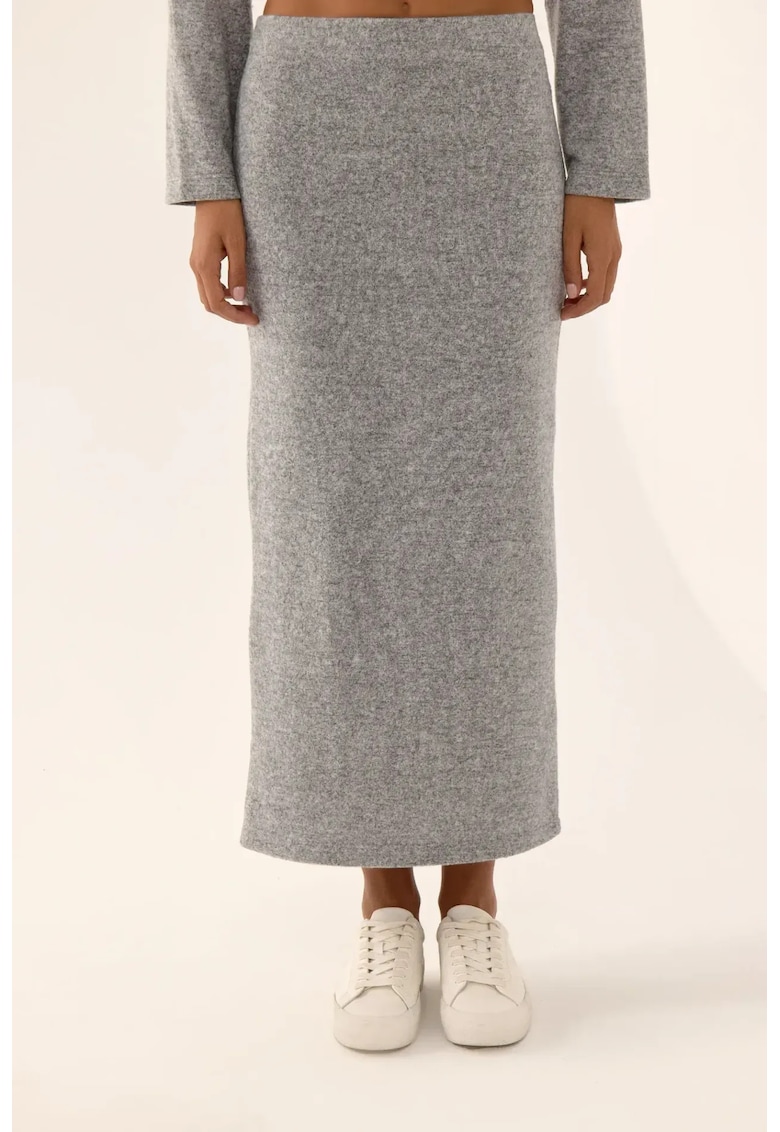 Fusta maxi dama poliester/elastan - gri