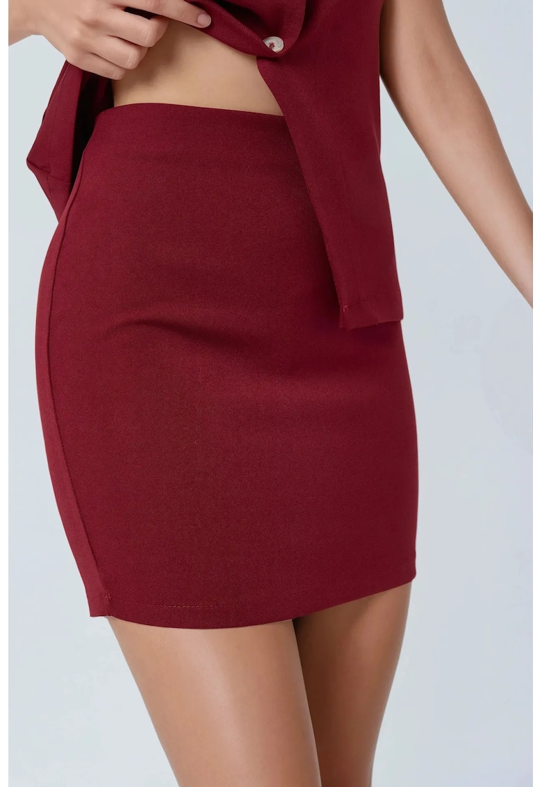 Fusta mini slim dama elastan/poliester - visiniu